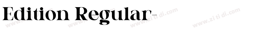 Edition Regular字体转换